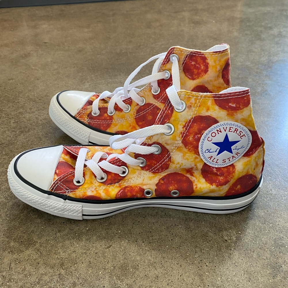 Brand new Pepperoni converse high top sneakers
